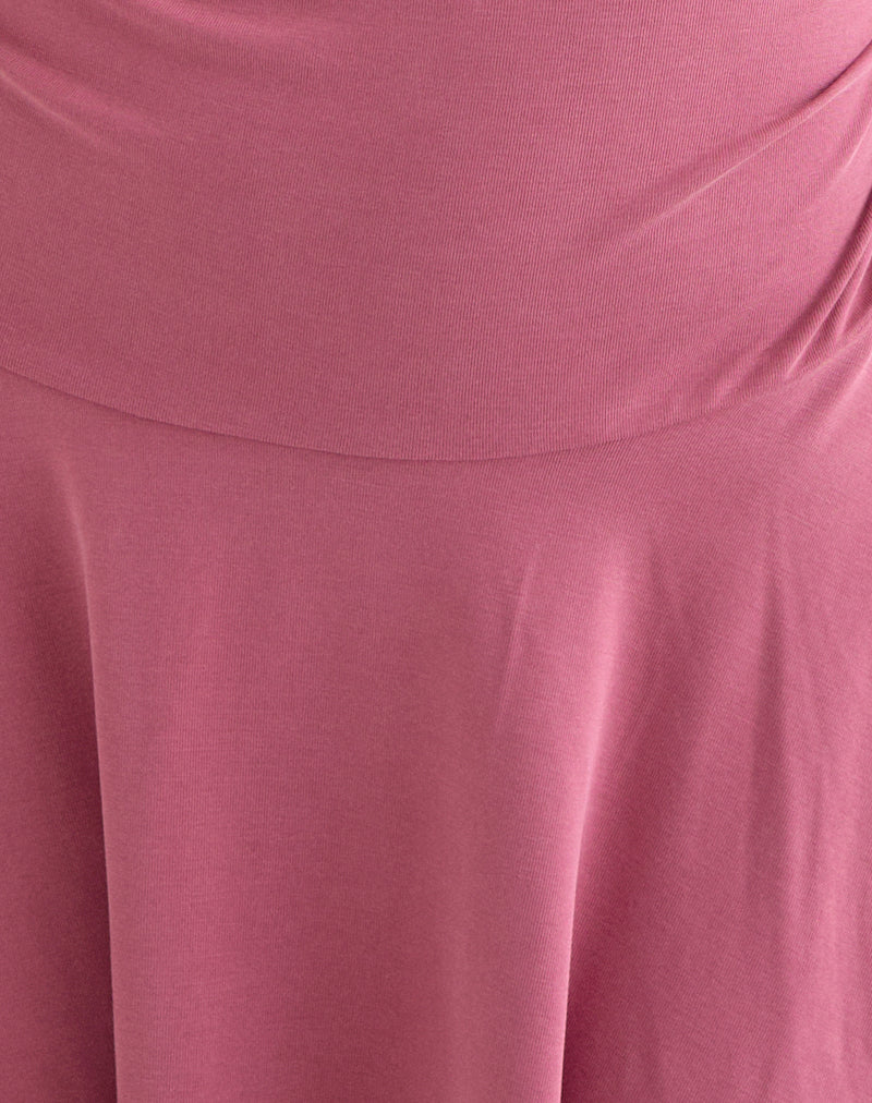 Image of Sunmi Mini Dress in Cupro Raspberry