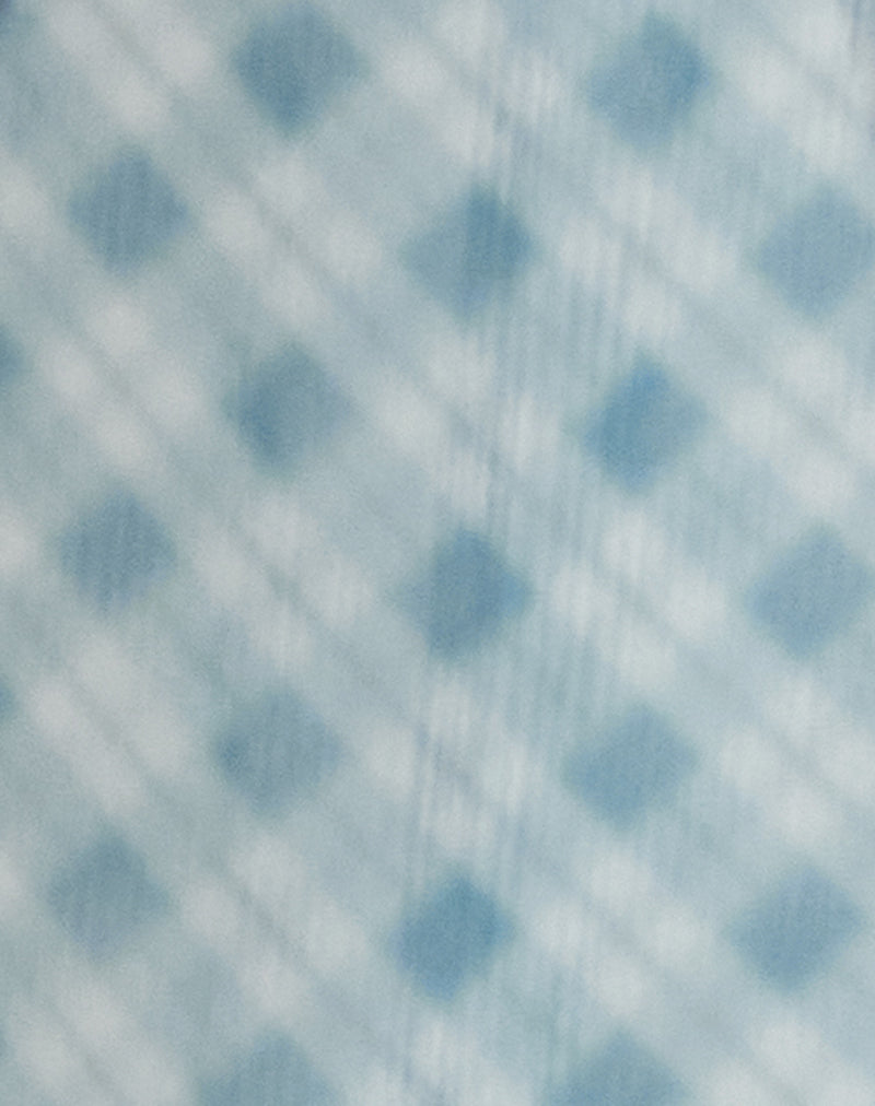 Image of Surina Maxi Skirt in Blurred Check Blue