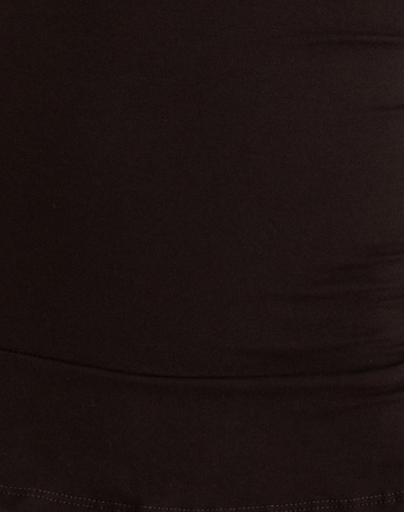 Image of Suzetta Halter Mini Dress in Chocolate Brown