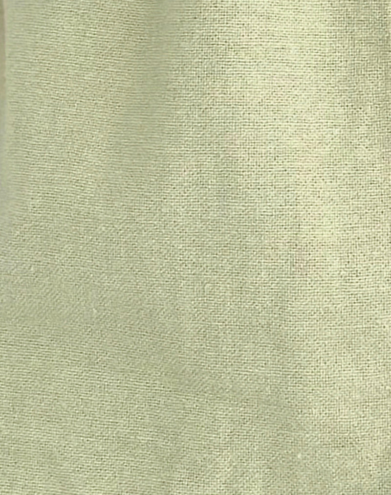 Image of Syrma Backless Halter Top in Linen Sage Green