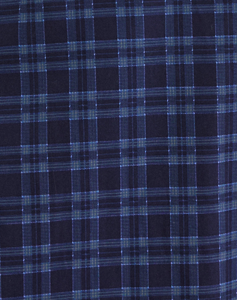 Image of Takika Midi Skirt in Midnight Blue Check