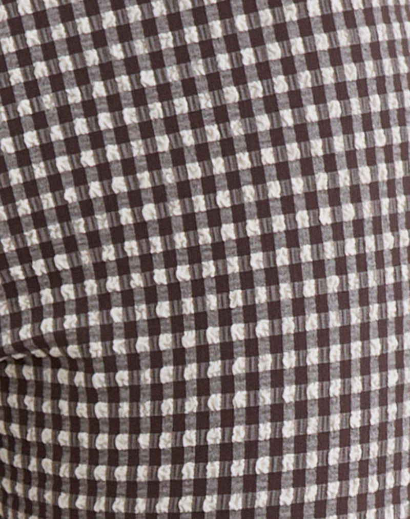 Image of Tako Capri in Seersucker Gingham Brown