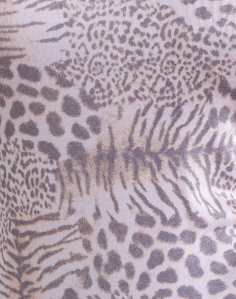 Image of Talindra Long Sleeve Top in Leopard Jersey Lilac