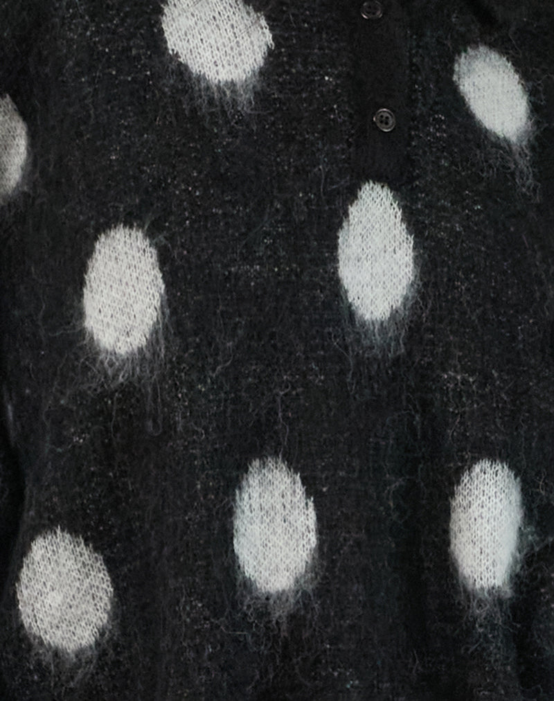 Image of Tamika Oversized Jumper in Polka Black