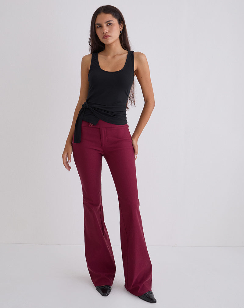 Image of Tanzy Tie Top in Jersey Black