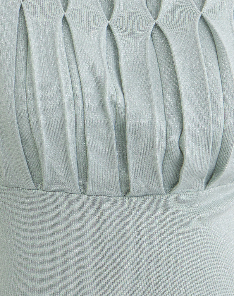 Image of Tapasya Top in Shimmer Lurex Mint Green