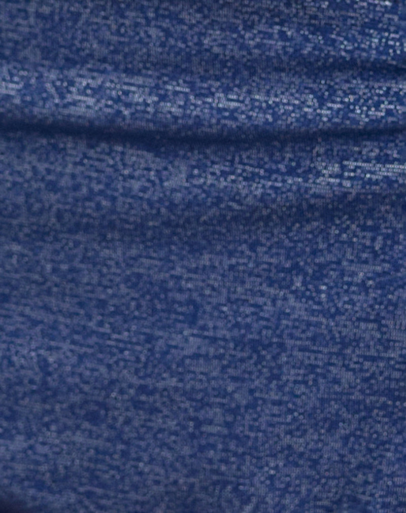 Image of Tarikh Swim Tank Top in Shimmer Navy