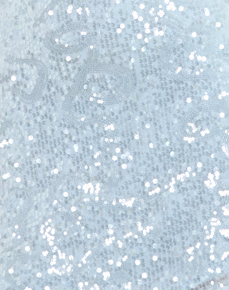 Image of Taruri Mini Dress in Sequin Blue