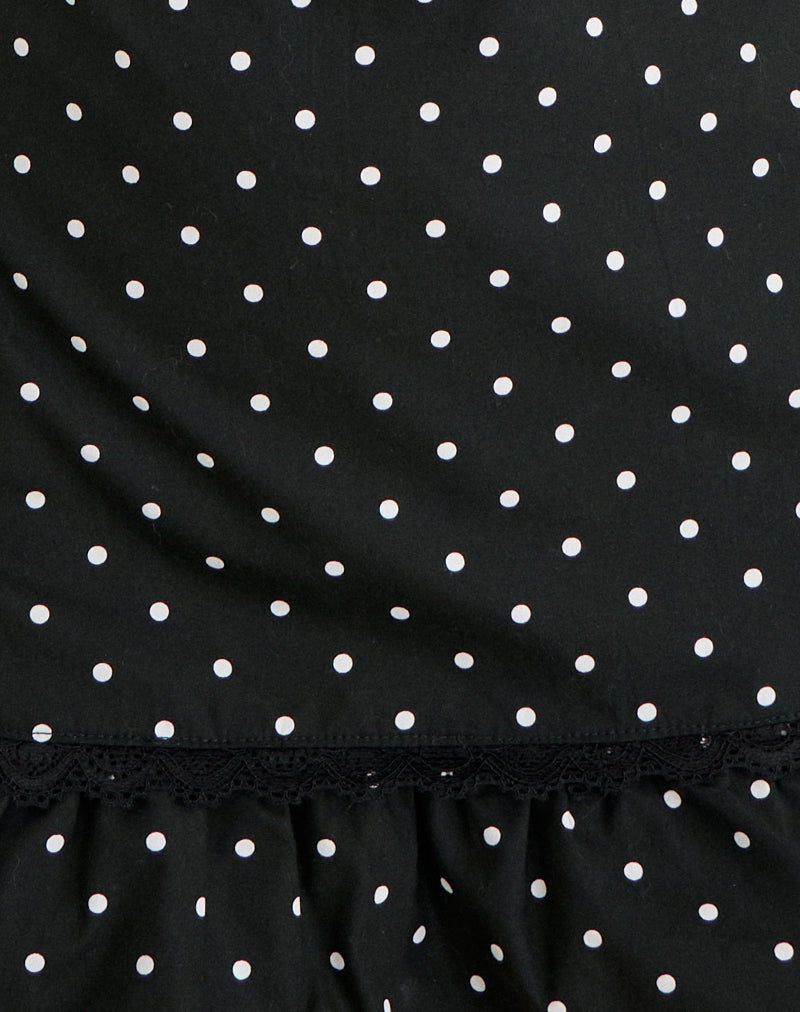 Image of Tavita Mini Dress in Basic Polka Black
