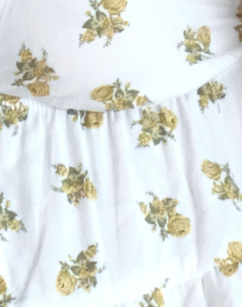 Image of Tezza Top in Funshine Floral Off White
