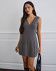 Image of Thaif Mini Dress in Tailoring Charcoal