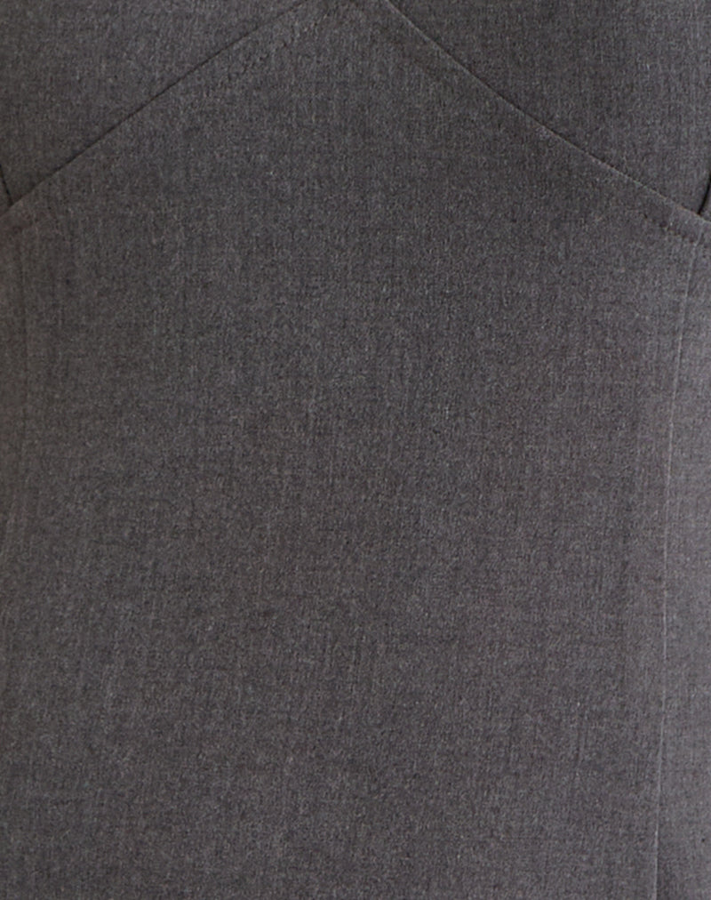Image of Thaif Mini Dress in Tailoring Charcoal