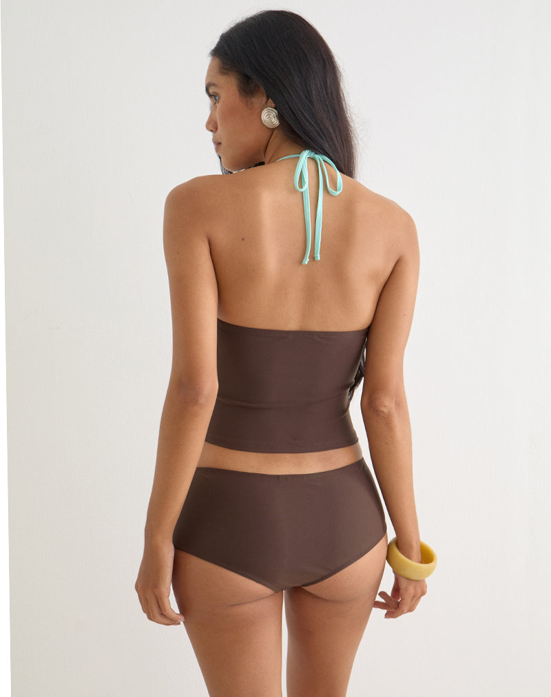 Image of Avi Swim Short in Brown with O Ring