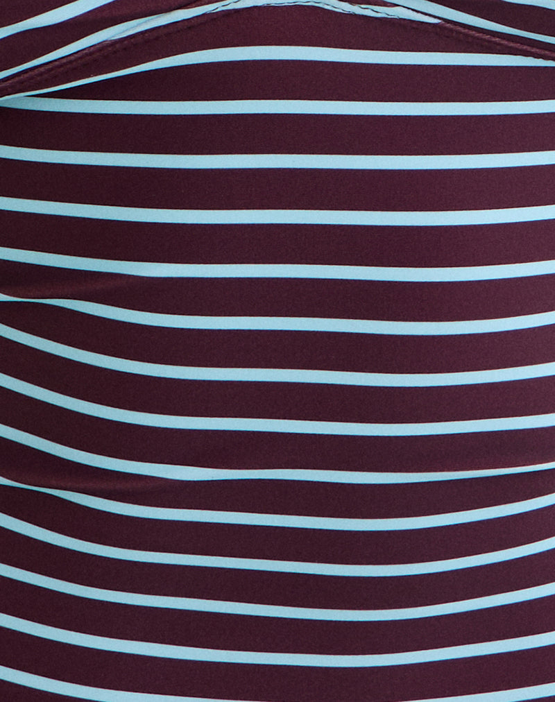 Image of Thorin Tankini in Purple and Blue Radiant Stripe