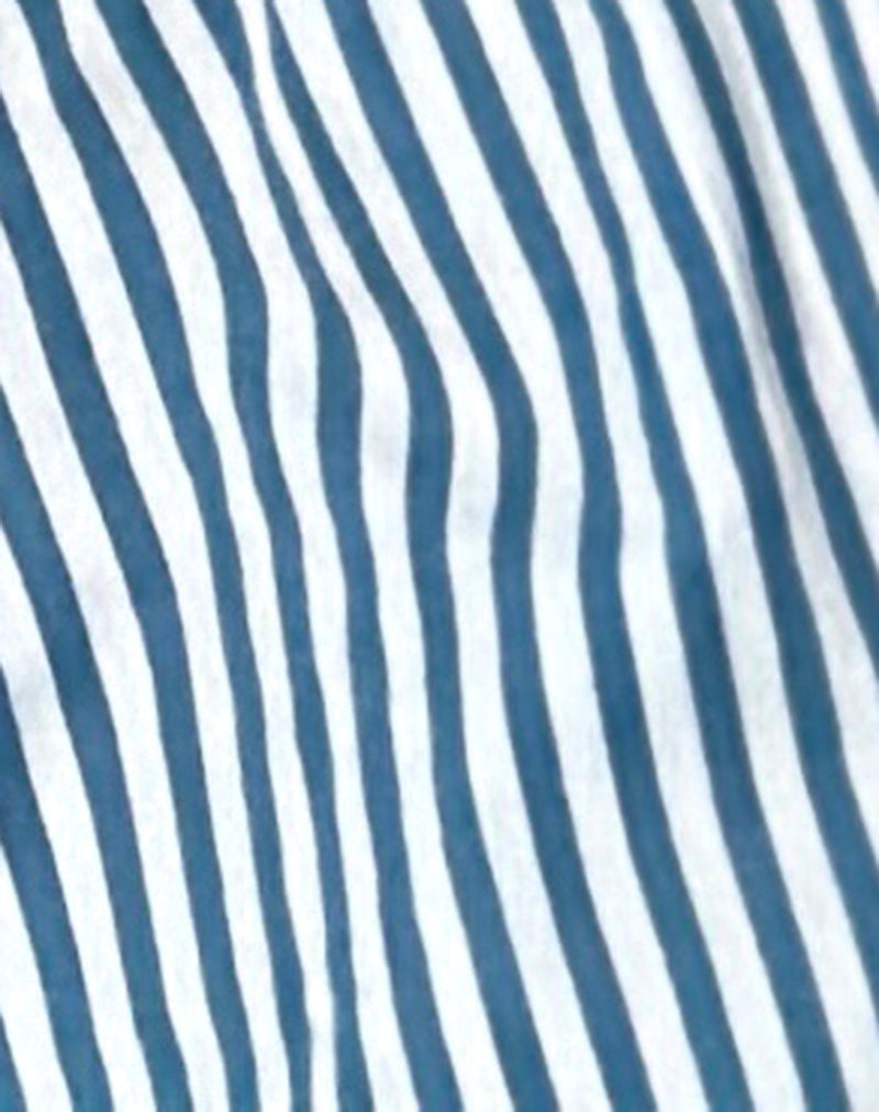 Image of Tiga Bralette in Small Stripe Vertical Blue