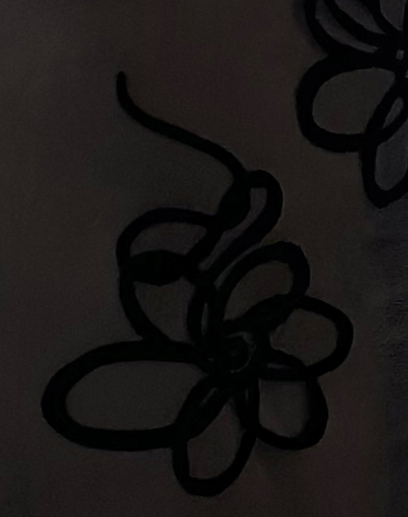 Image of Tineko Long Sleeve Top in Doodle Flock Black