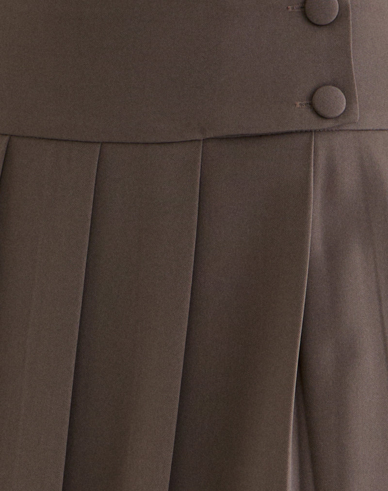 Image of Tisrah Midi Skirt in Truffle