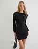Image of Tomoko Mini Dress in Cupro Black