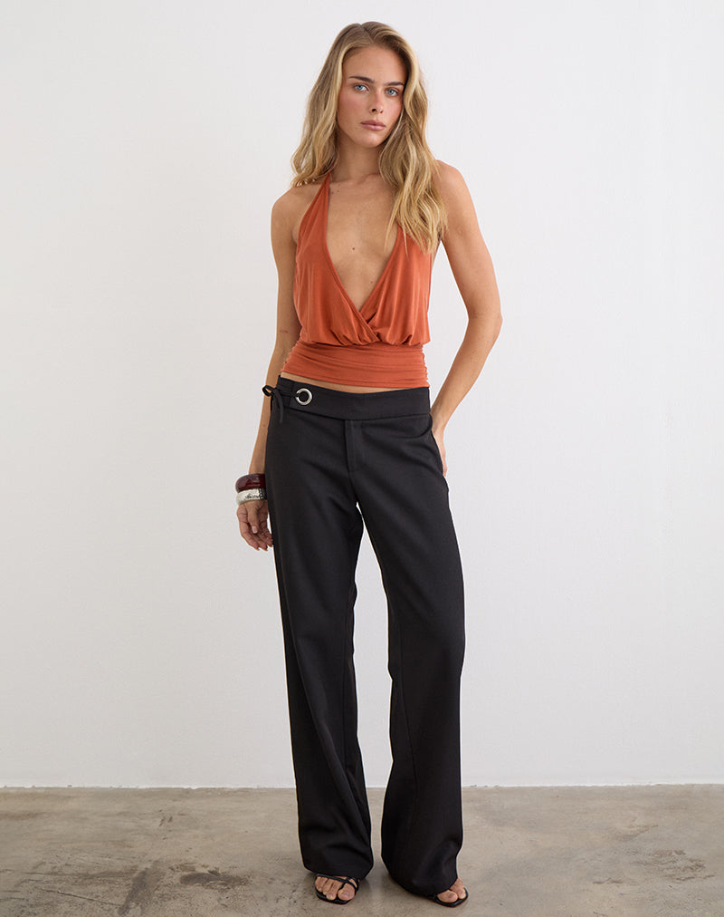 Image of Tova Tie Tailoring Trousers in Black