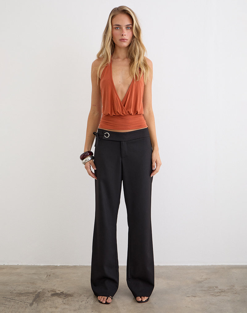 Image of Tova Tie Tailoring Trousers in Black
