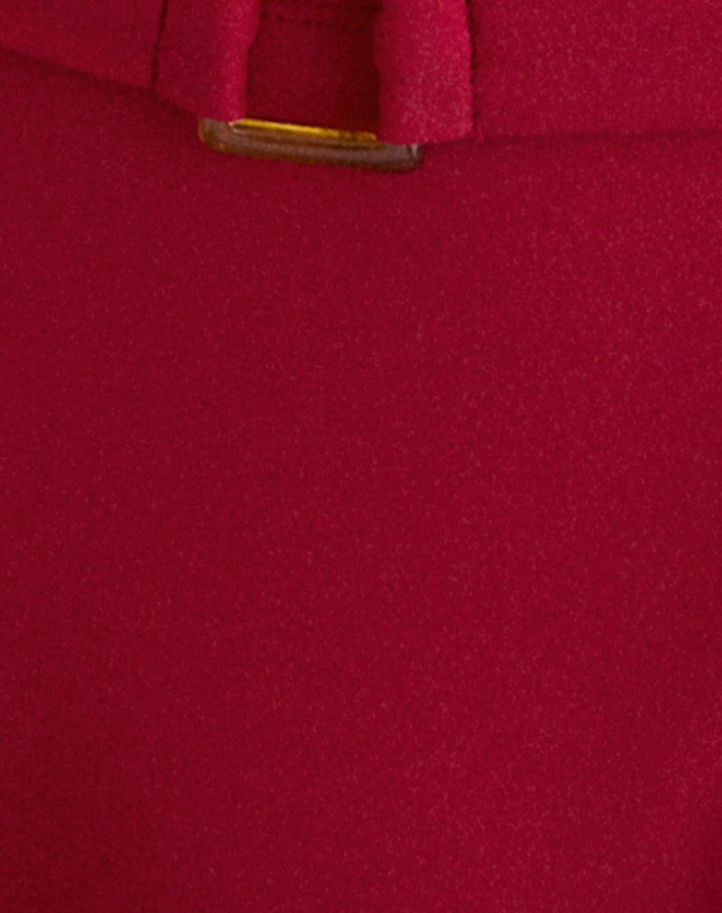 Image of Towi Swim Tank Top in Cardinal Red with Belt