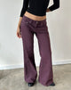 Image of Low Rise Slouchy Flare Jeans in Pinot Noir