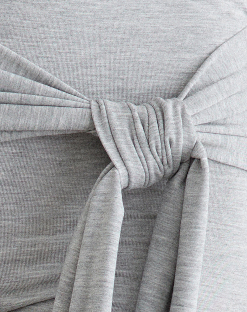 Image of Effy Tie Side Capri in Cupro Grey Marl