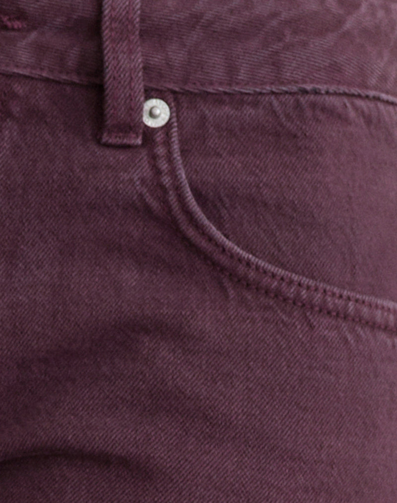 Image of Low Rise Slouchy Flare Jeans in Pinot Noir