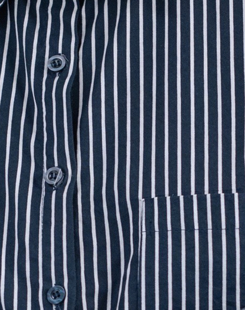 Image of Turner Shirt in Mono Stripe Navy