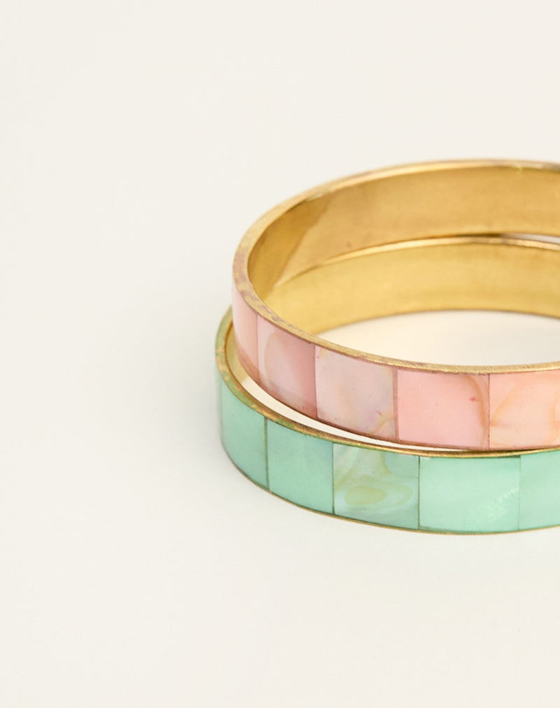 Image of Turquoise and Pink Bracelet Set