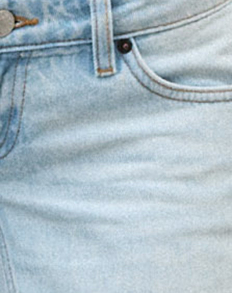 Image of Ultra Low Rise Flare Jean in Sky Blue