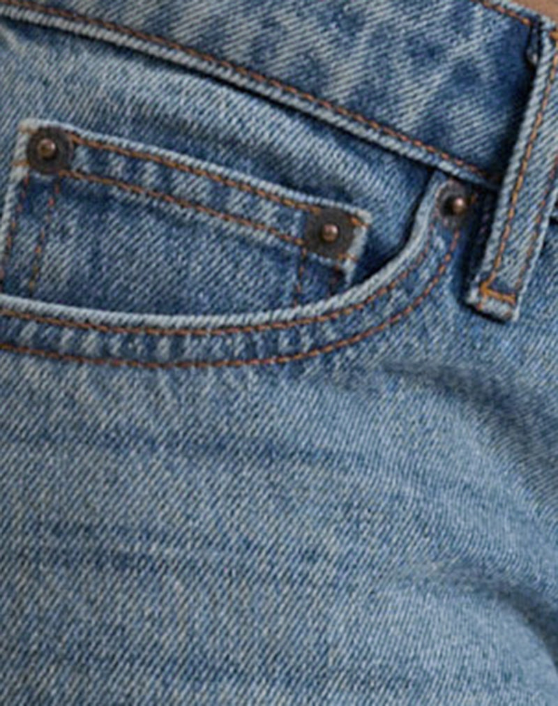 Image of Ultra Low Rise Flare Jean in Slate Blue