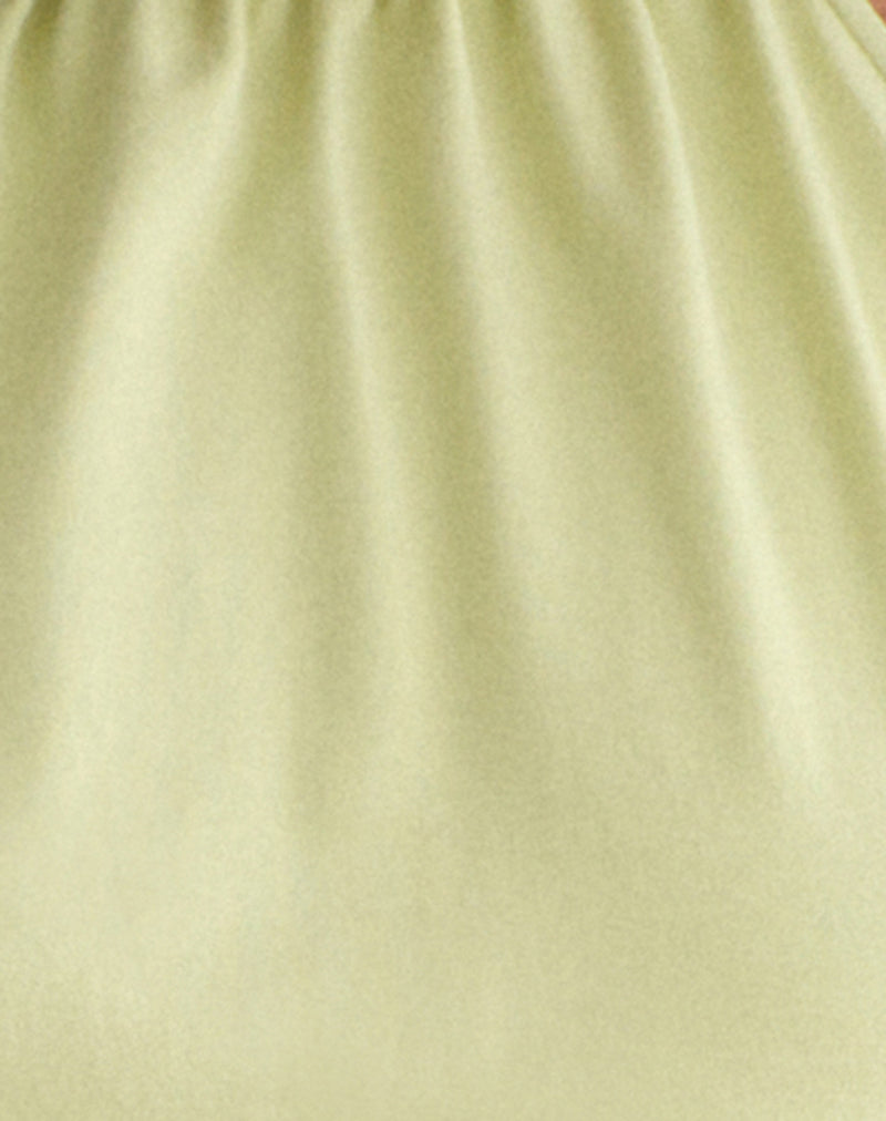 Image of Vakali Halterneck Mini Dress in Rayon Jersey Pistachio