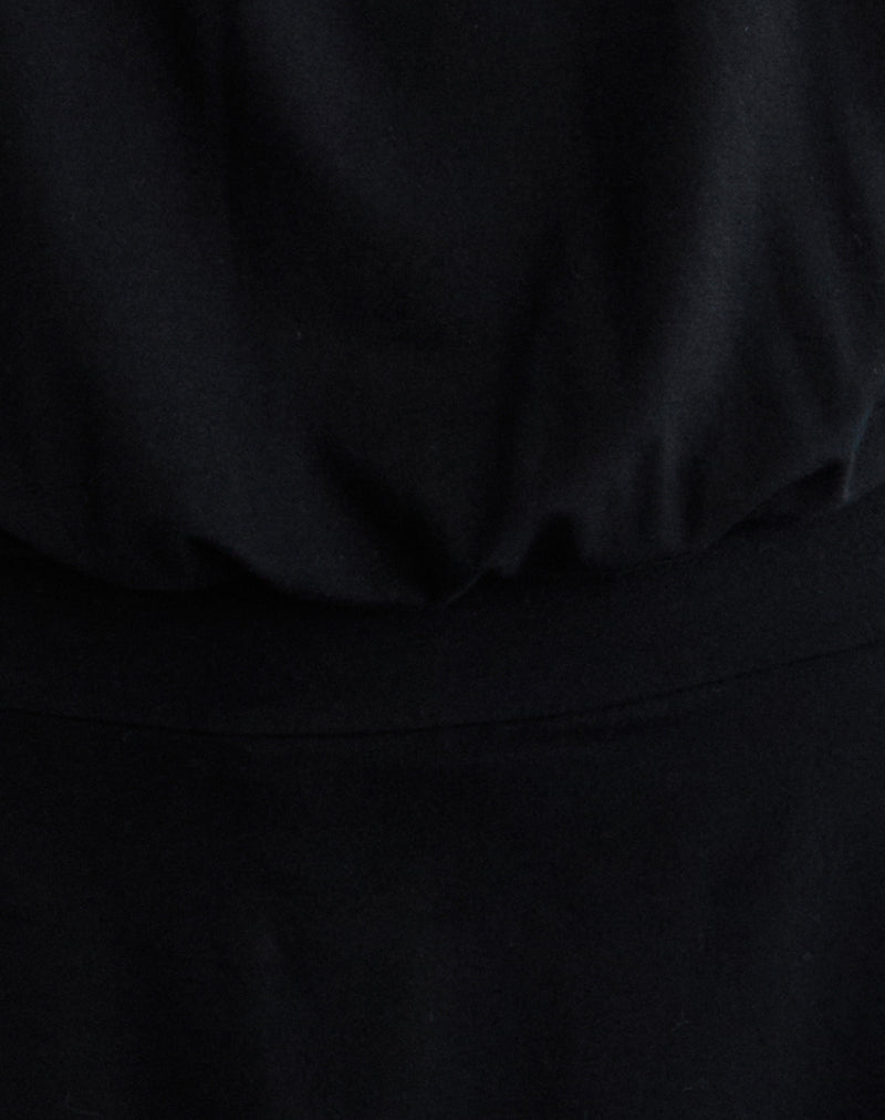 Image of Vaklina Mini Dress in Rayon Jersey Black