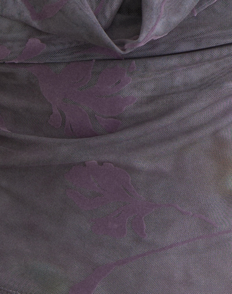 Image of Valila Top in Flare Flower Purple