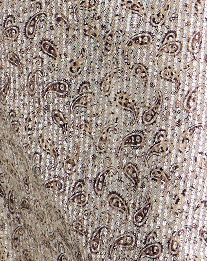 Image of Vanessa Maxi Skirt in Paisley Sequin Gold