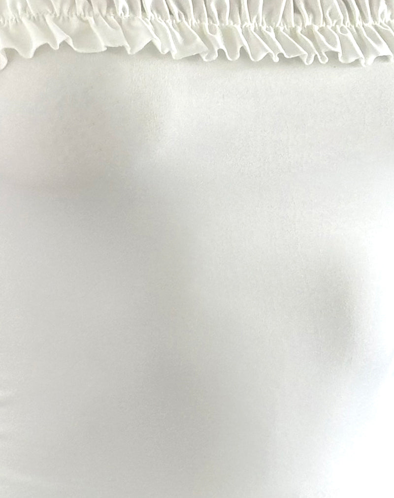 Image of Veda Ruched Halterneck Top in Slinky White