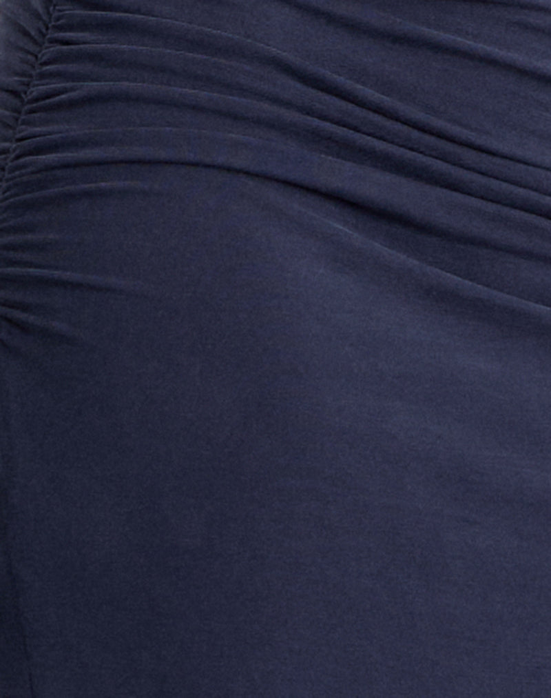 Image of Venya Maxi Skirt in Cupro Navy