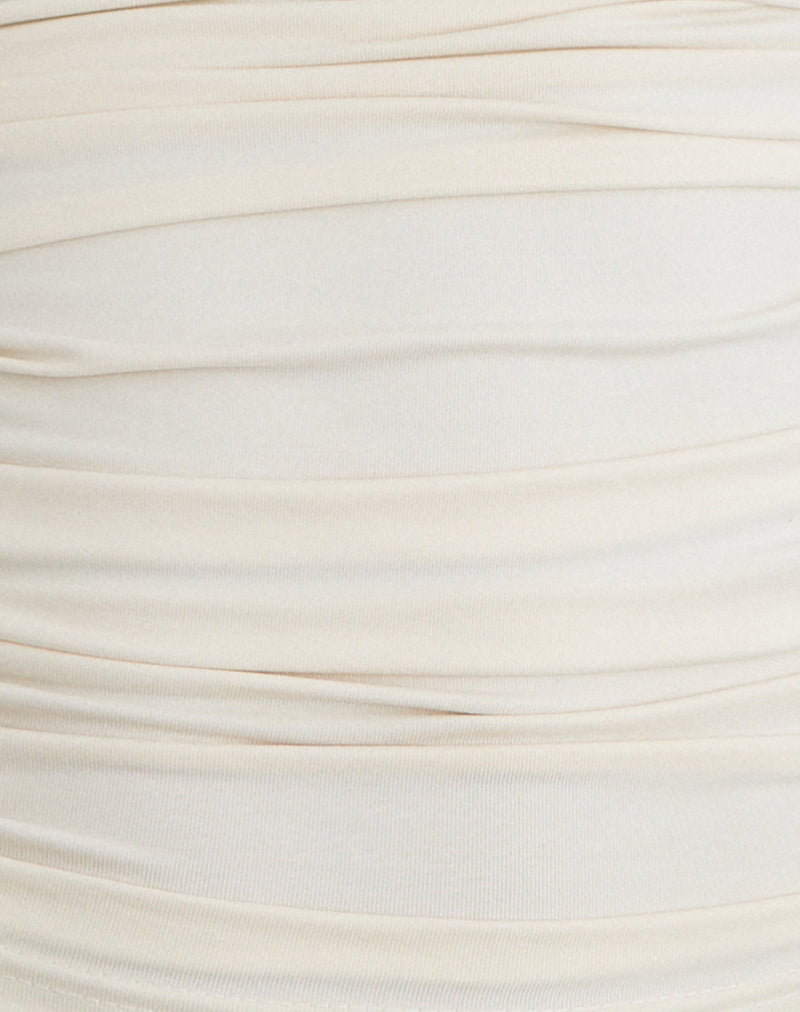 Image of Vernia Plunge Batwing Top in Cupro Cream
