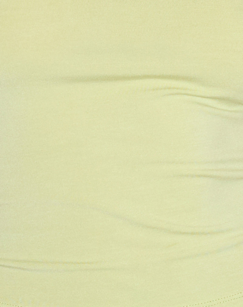 Image of Vey One Shoulder Basic Top in Pistachio Green