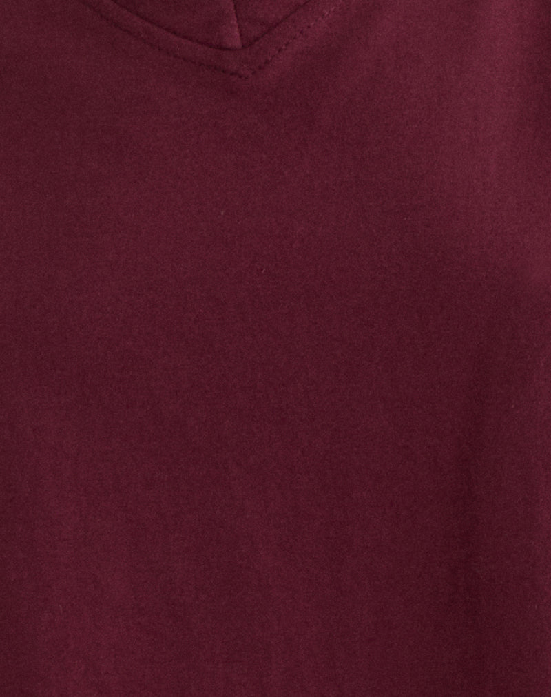 Image of Viman Top in Jersey Maroon