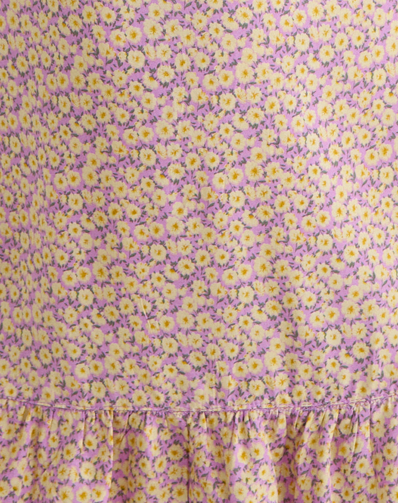 Image of Vitata Mini Dress in Flower Fun Lilac Lemon