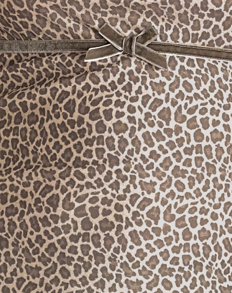 Image of Vitria Mini Dress in Dainty Leopard Light Brown