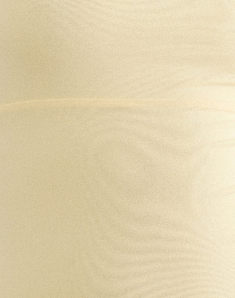 Image of Waneta Bandeau Mini Dress in Rayon Jersey Lemon