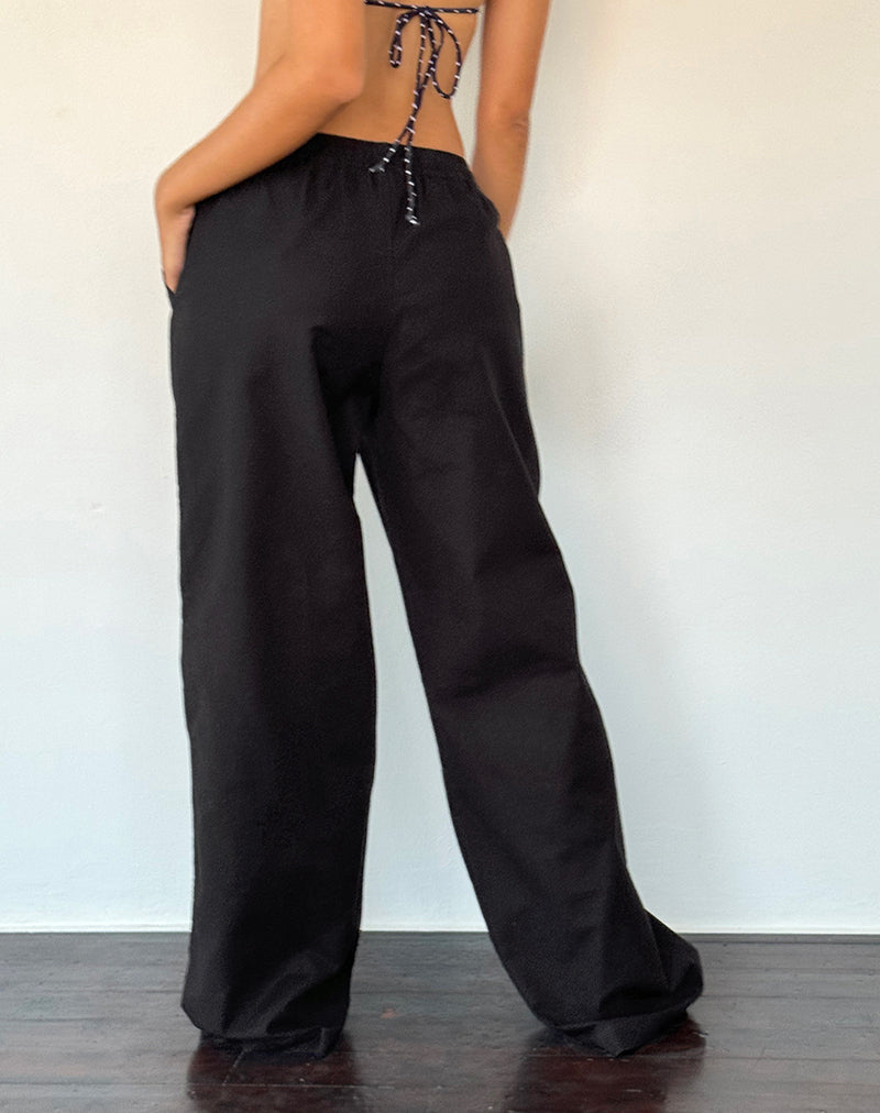 Image of Wasic Wide Leg Trouser in Black