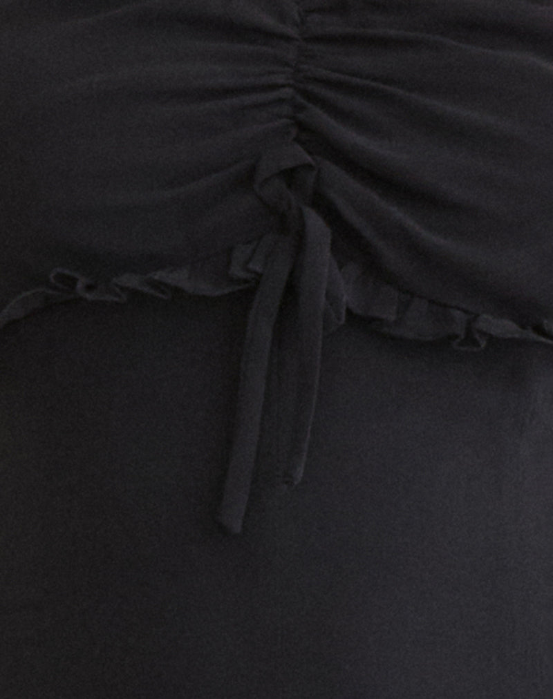 Image of Watimu Midi Dress in Chiffon Black