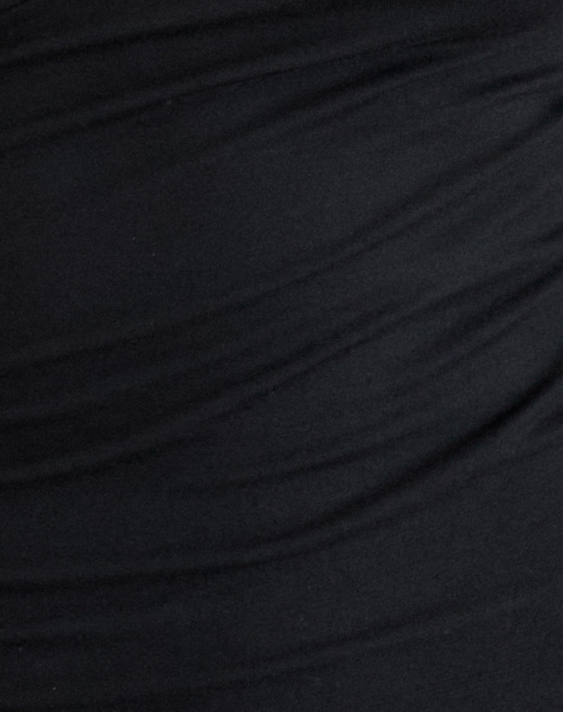 Image of Wilkes Wrap Top in Jersey Black