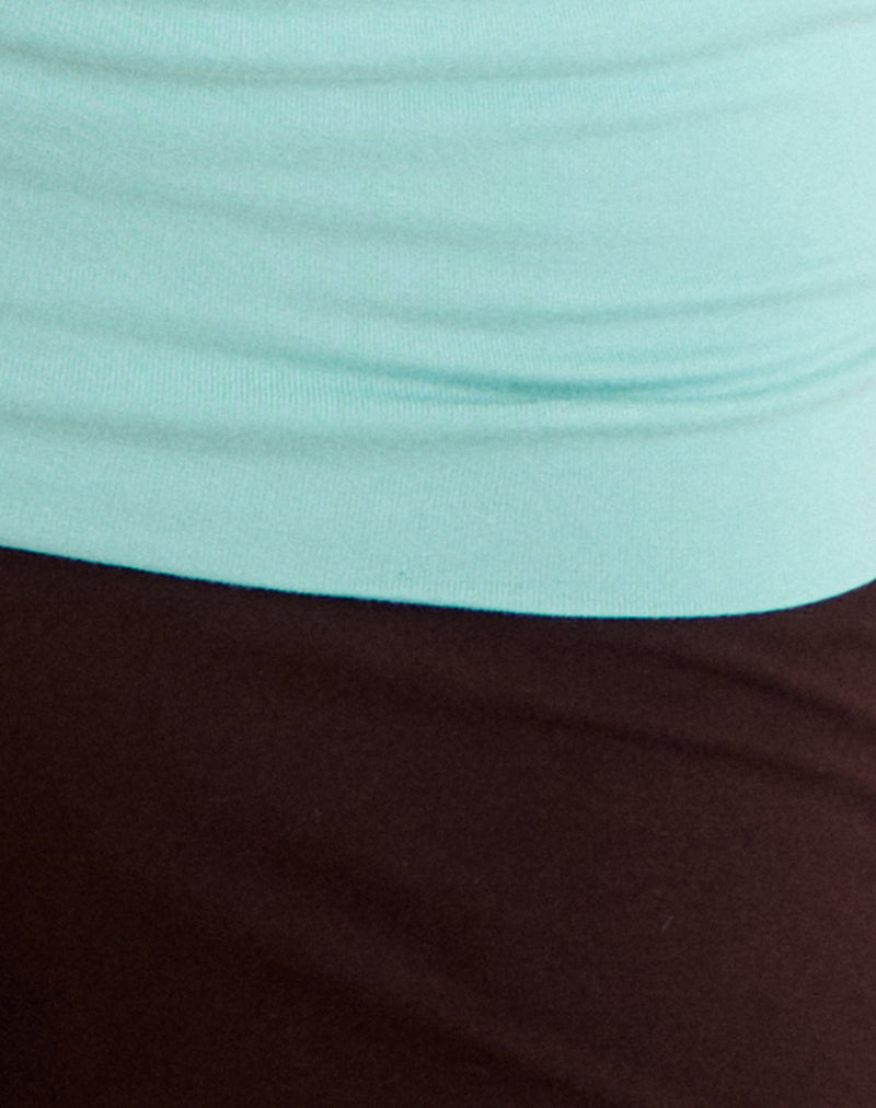 Image of Walter Capri Trouser in Bitter Chocolate and Aqua Combination
