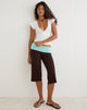 Image of Walter Capri Trouser in Bitter Chocolate and Aqua Combination