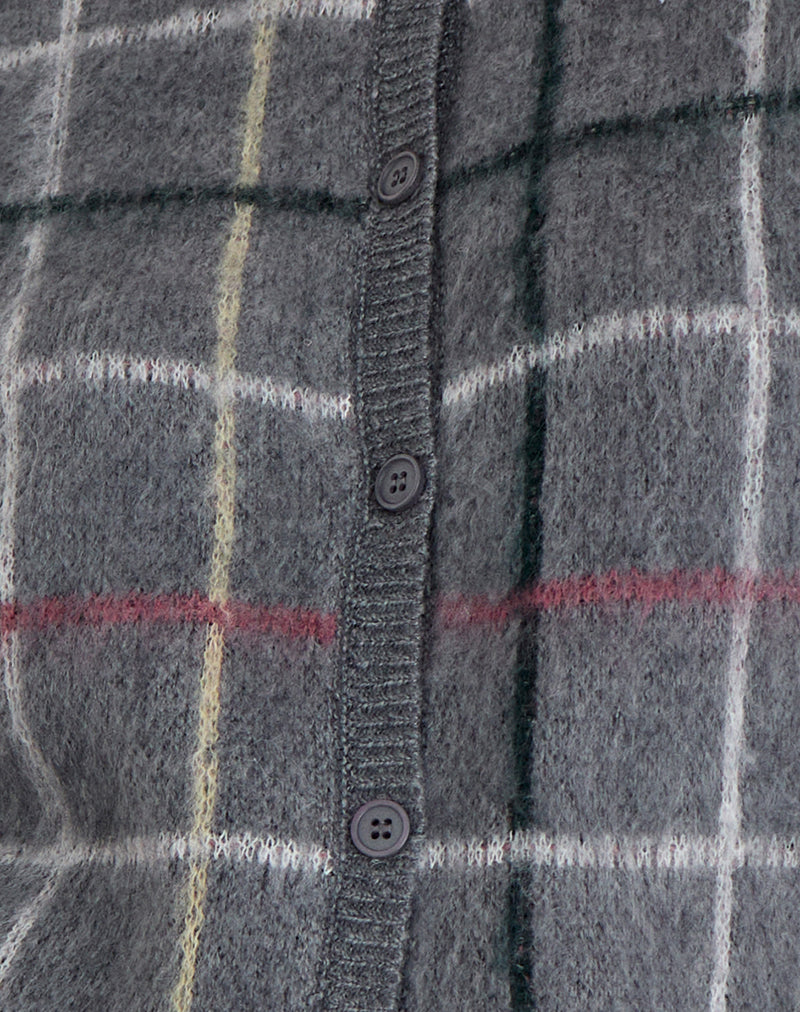 Image of Wisola Cardigan in Knit Country Check Grey